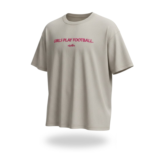 Girl's Play Football ⎸ Embroidered Heavyweight Tee