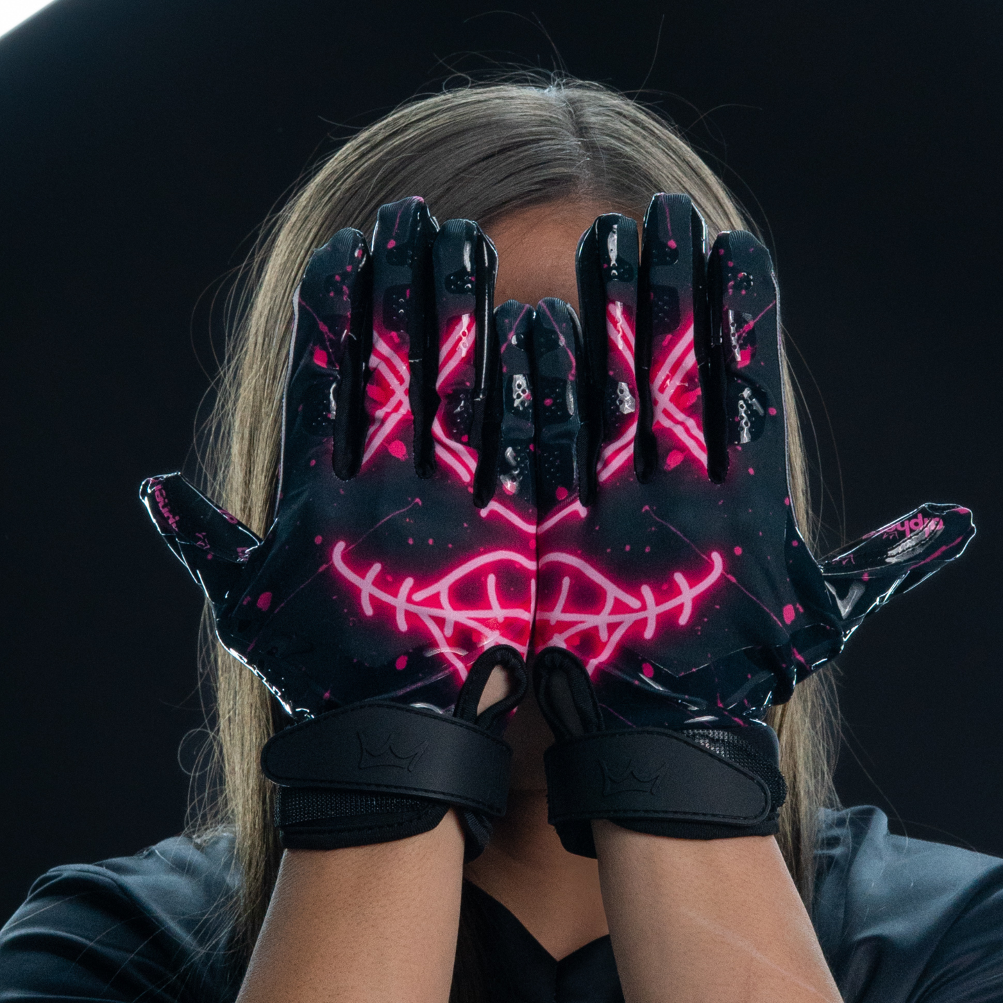 AlphaGrip Football Gloves ⎸ Pink Panic