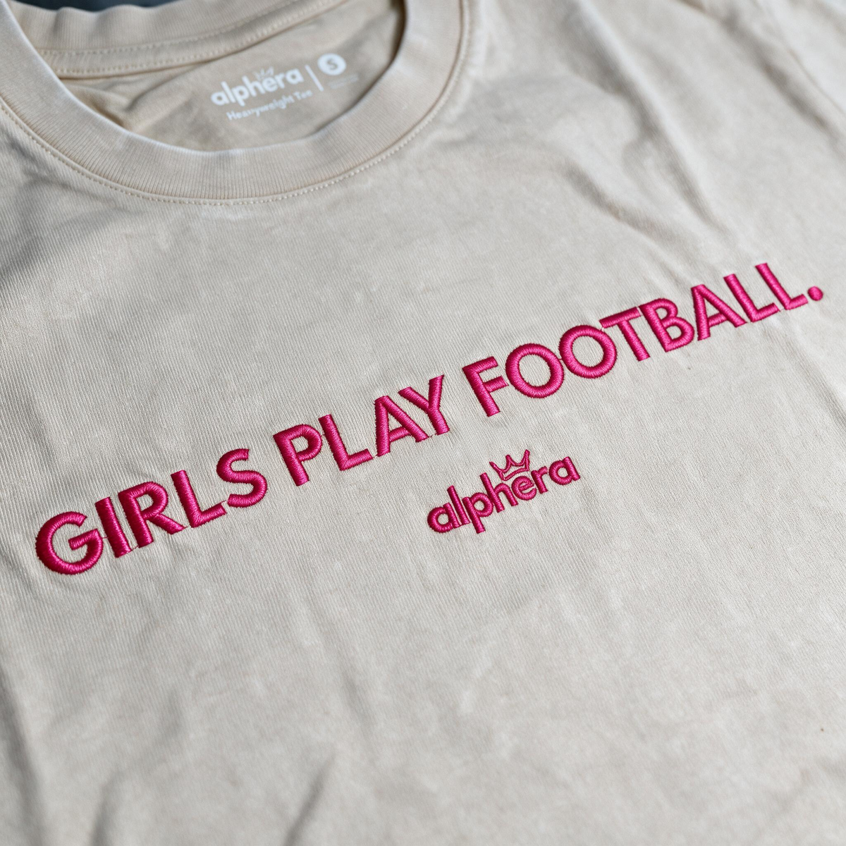 Girl's Play Football ⎸ Embroidered Heavyweight Tee
