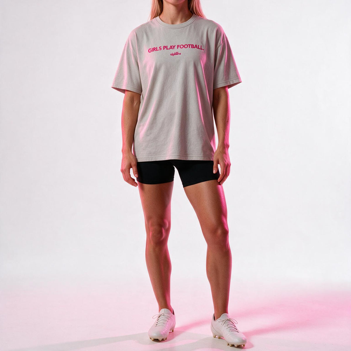 Girl's Play Football ⎸ Embroidered Heavyweight Tee